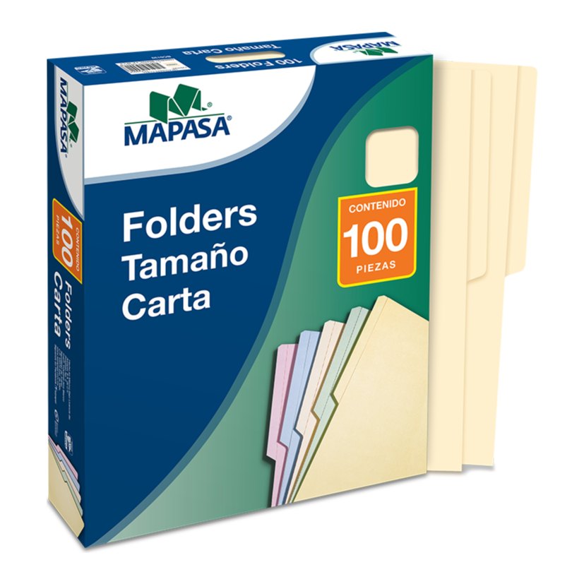 Folder Manila T/ Carta C/ 100 pzs Mapasa Arpapel