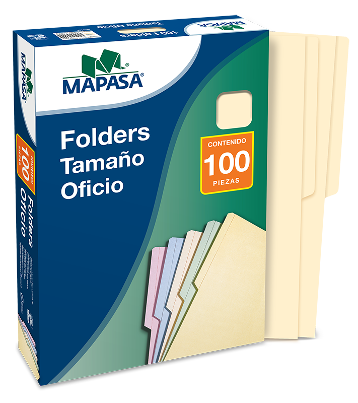 Folder Manila T/ Oficio C/ 100 pzs Mapasa Arpapel