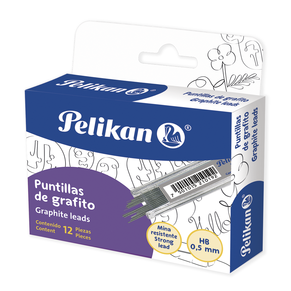 Puntillas 0.5 mm C/ 12 puntillas C/ 12 pzs Pelikan