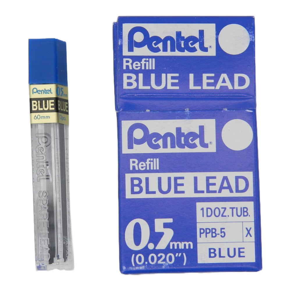 Puntillas Hi-Polymer Azul 0.5 mm C/ 12 puntillas C/ 12 pzs Pentel