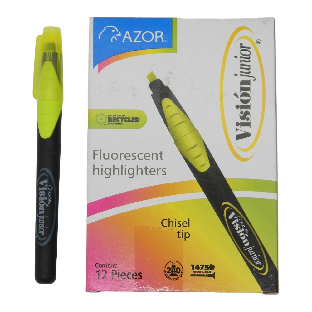 Marcatexto Vision Jr Amarillo C/ 12 pzs Azor