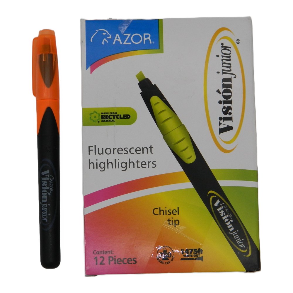 Marcatexto Vision Jr Naranja C/ 12 pzs Azor