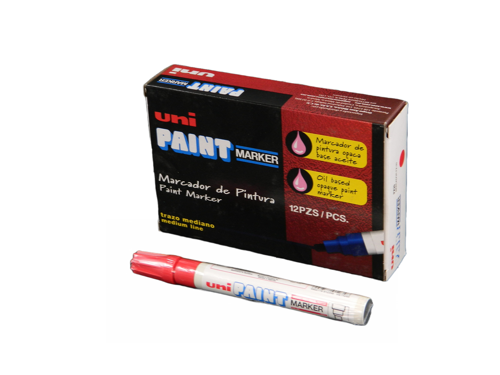 Marcador Permanente Uni Paint PX-20 Rojo C/ 12 pzs Azor