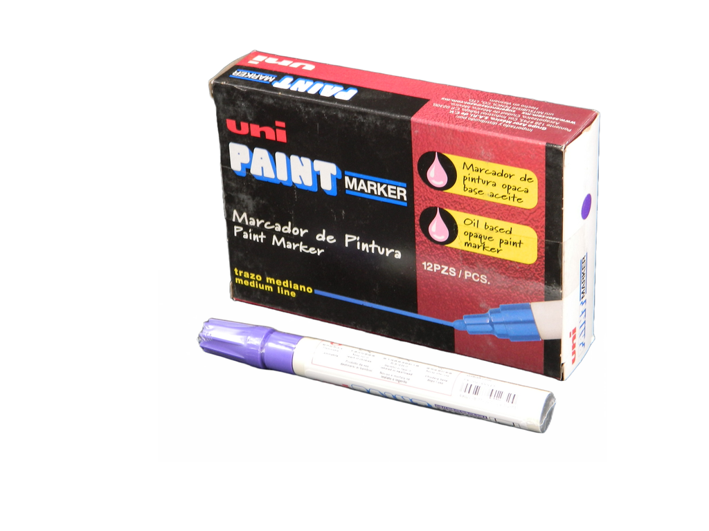 Marcador Permanente Uni Paint PX-20 Violeta C/ 12 pzs Azor