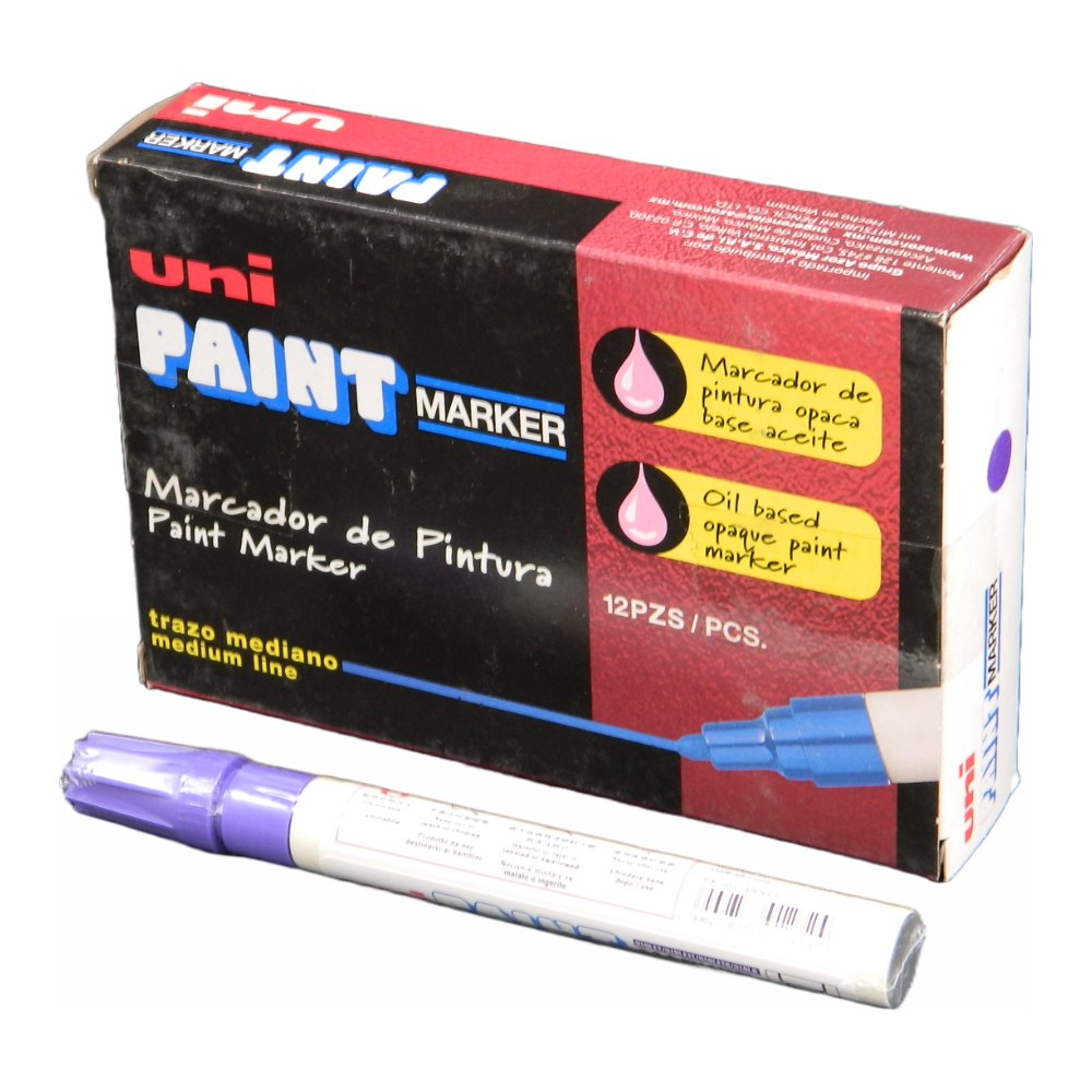 Marcador Permanente Uni Paint PX-20 Violeta C/ 12 pzs Azor
