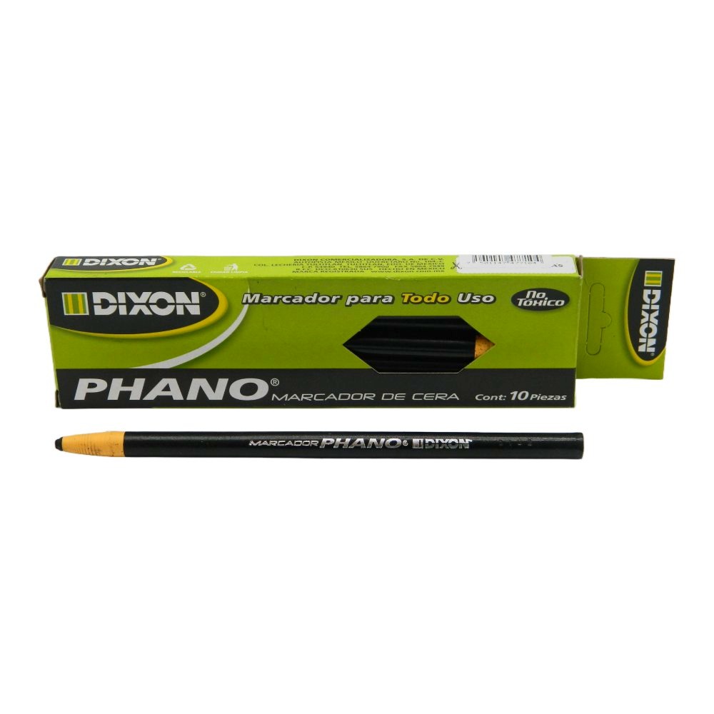 Marcador Cera Phano Negro C/ 10 pzs Dixon