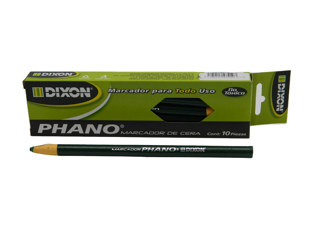 Marcador Cera Phano Verde C/ 10 pzs Dixon