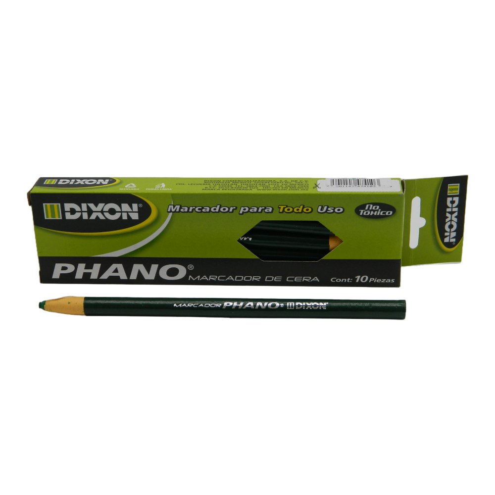 Marcador Cera Phano Verde C/10 Pzs Dixon