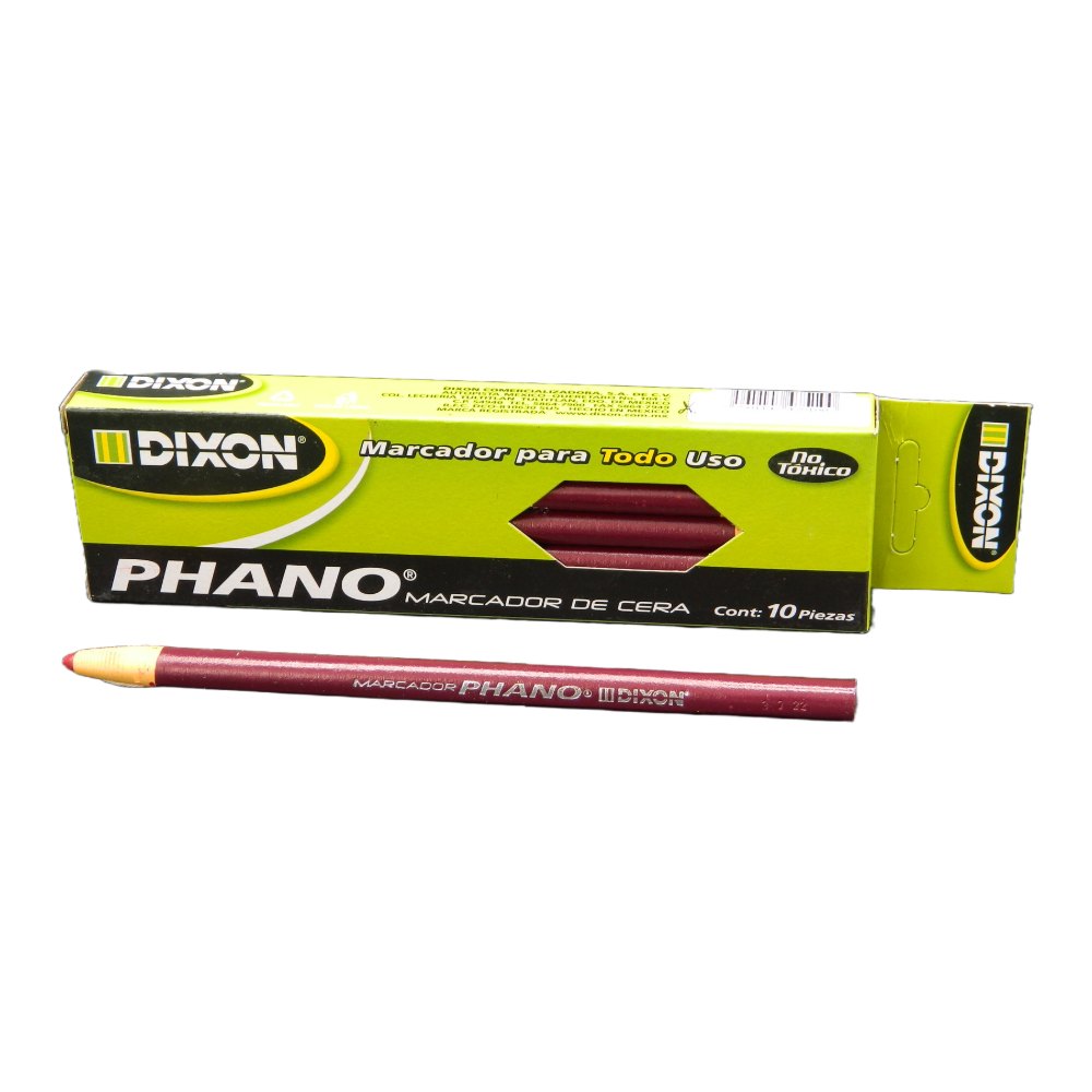 Marcador Cera Phano Rojo Dixon C/ 10 pzs Dixon