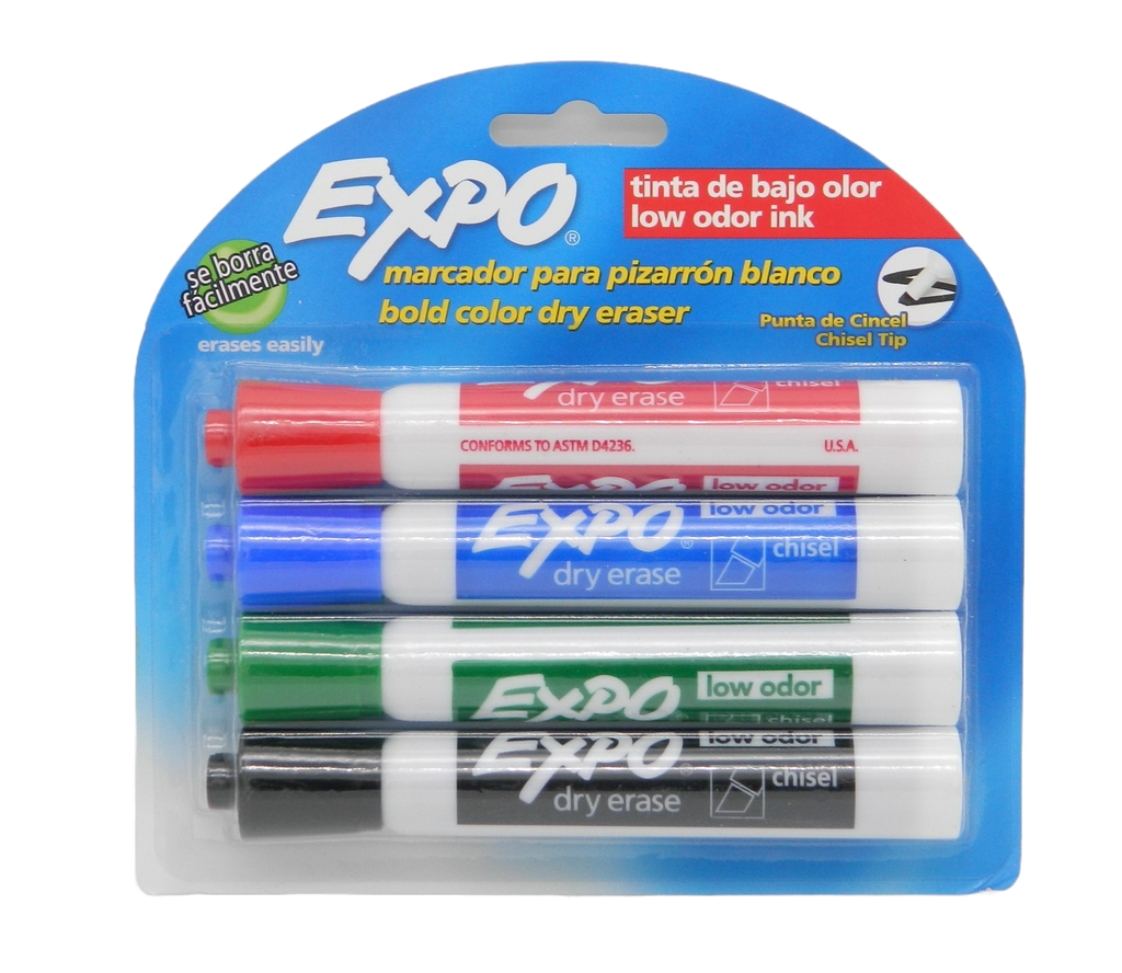 Marcador P/ Pizarron Expo C/ 4 pzs Newell