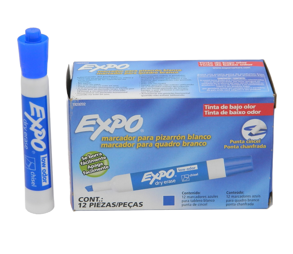 Marcador P/ Pizarron Expo Azul C/ 12 pzs Newell