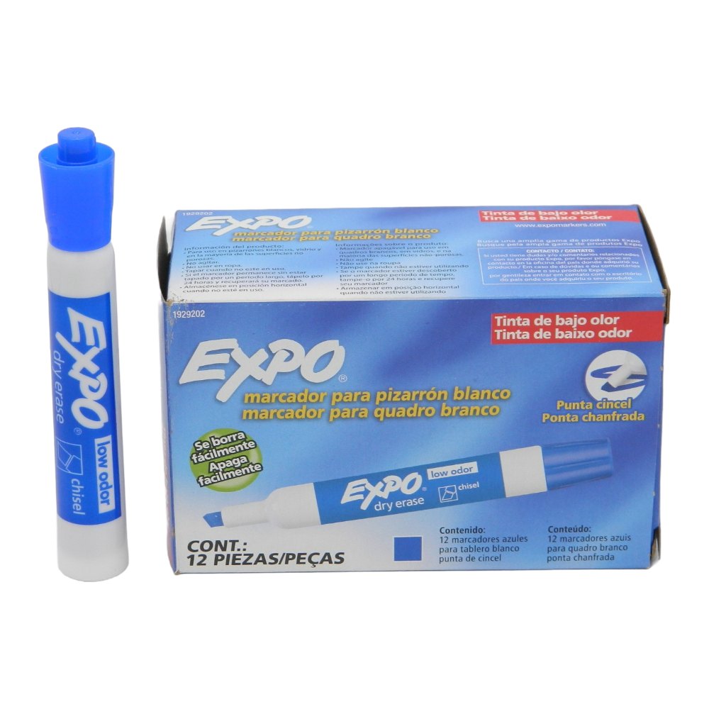 Marcador P/ Pizarron Expo Azul C/ 12 pzs Newell