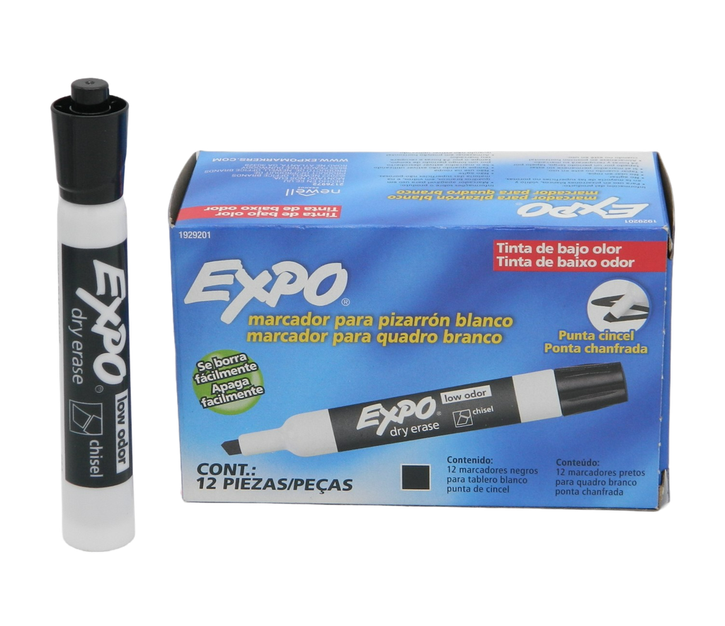 Marcador P/ Pizarron Expo Negro C/ 12 pzs Newell
