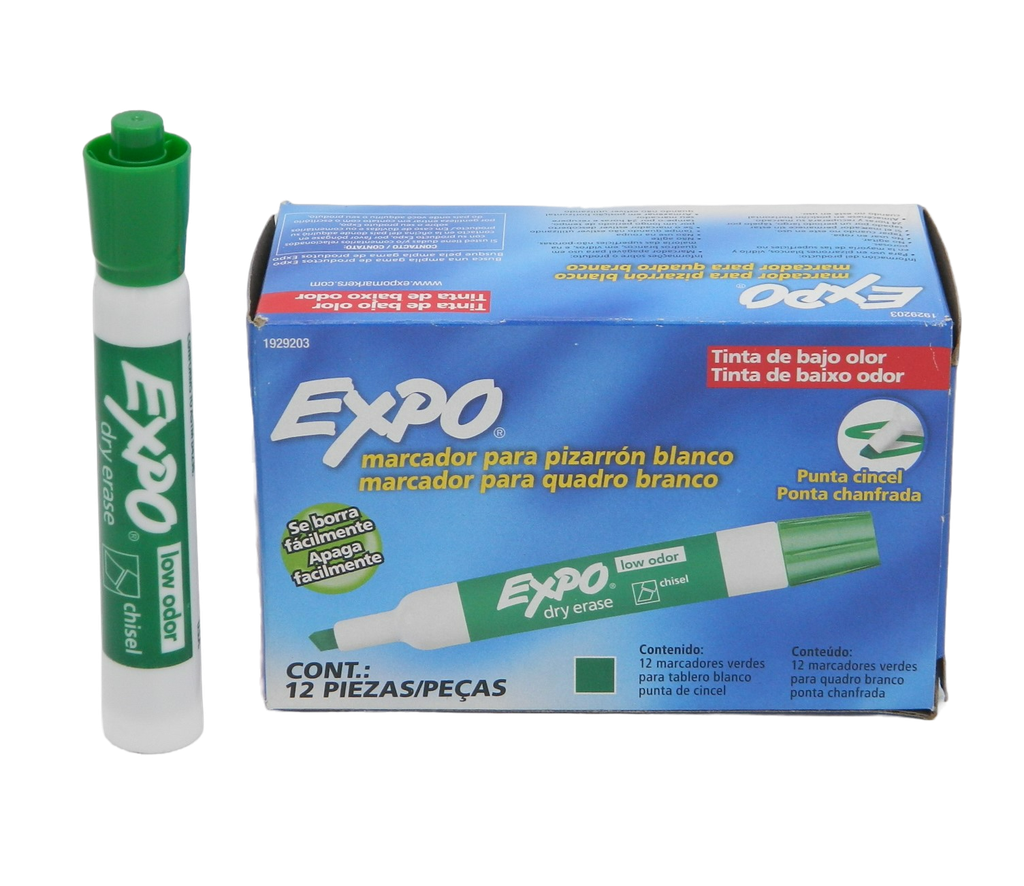 Marcador P/ Pizarron Expo Verde C/ 12 pzs Newell