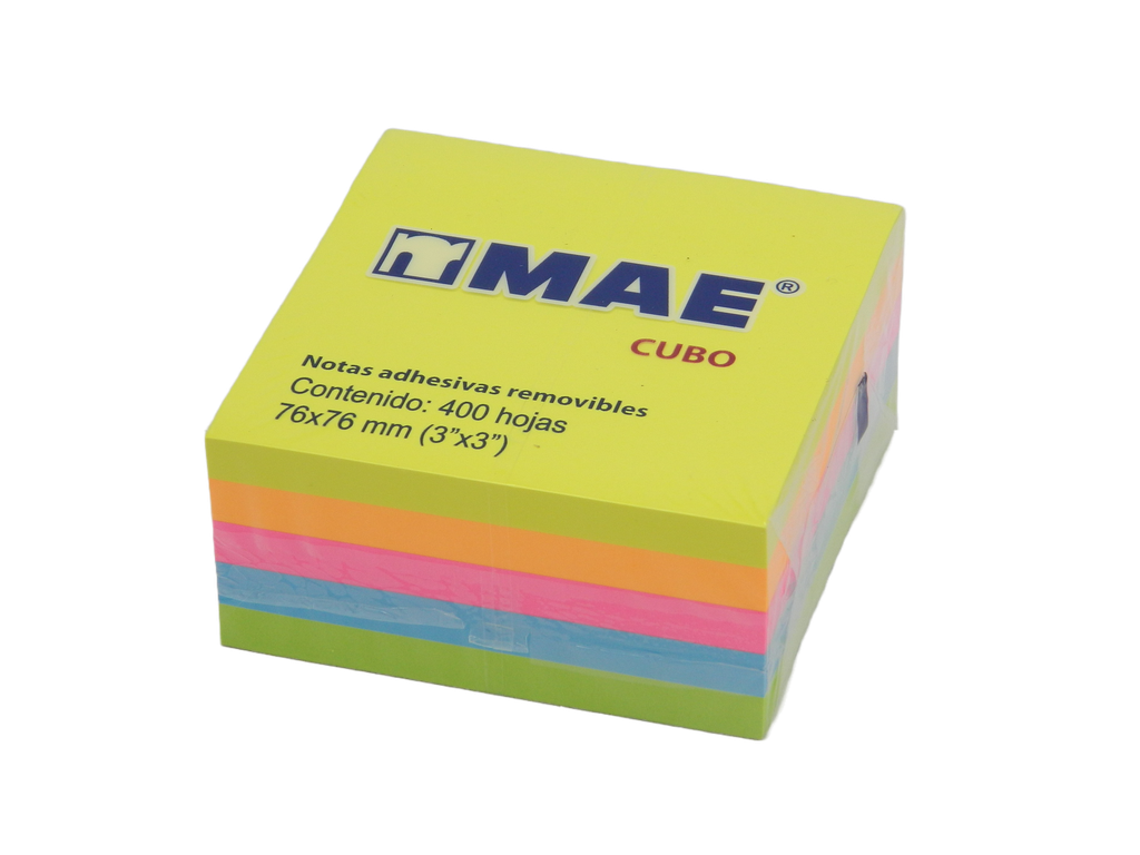 Cubo Neon 3 x 3 C/ 400 pzs Mae