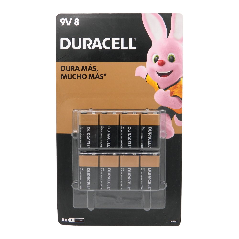 Pila Duracell 9V C/ 8 pzs