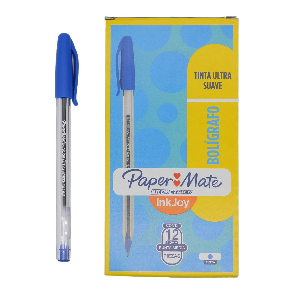 Pluma Kilometrico 1.0 mm P/ Mediano Azul C/ 12 pzs Newell
