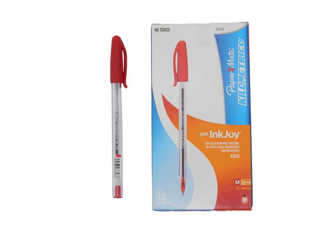 Pluma Kilometrico 1.0 mm P/ Mediano Rojo C/ 12 pzs Newell