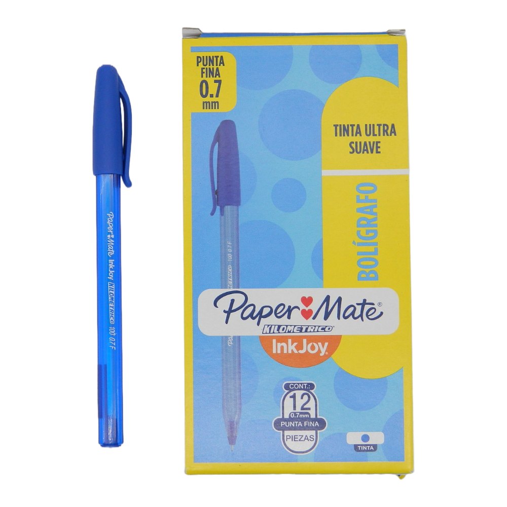 Pluma Kilometrico 0.7 mm P/ Fino Azul C/ 12 pzs Newell