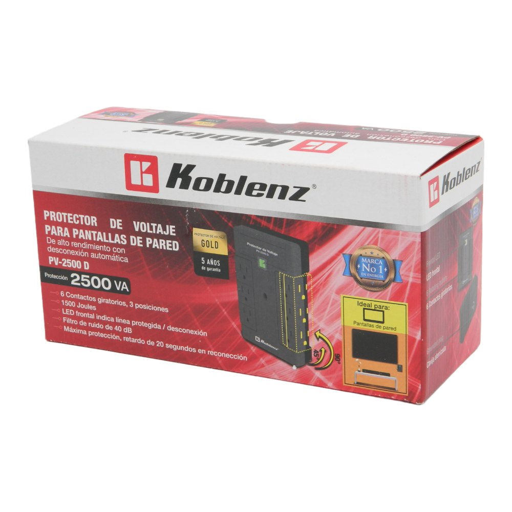 Protector de Voltaje 2500 VA C/ 6 Koblenz