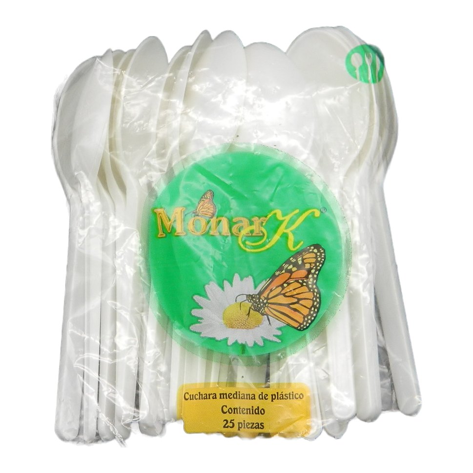 Cuchara Mediana Blanca C/ 25 pzs C/ 40 pqts Monarka