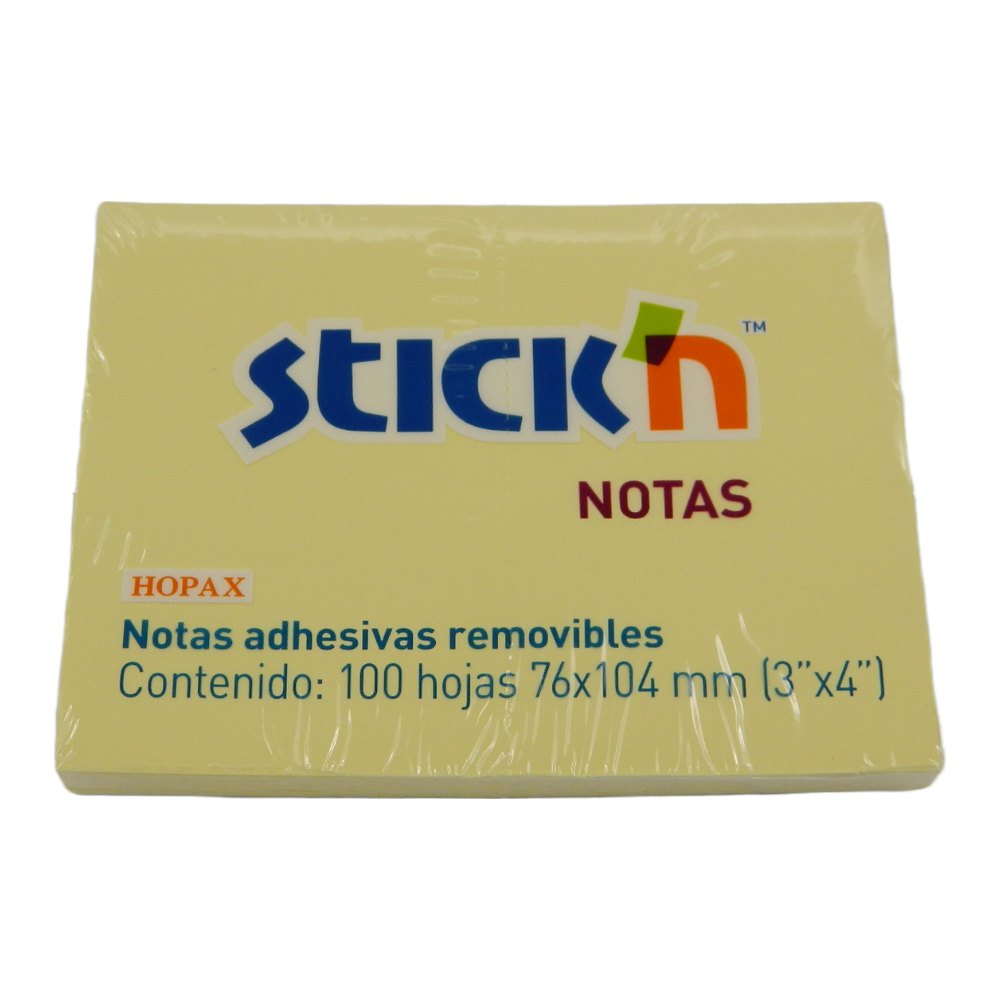 Notas Adhesivas 3 x 4 Amarillo C/ 100 pzs Mae
