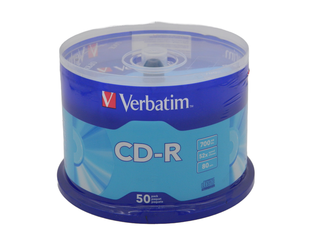 Disco CD-R Torre C/ 50 pzs 52X Verbatim
