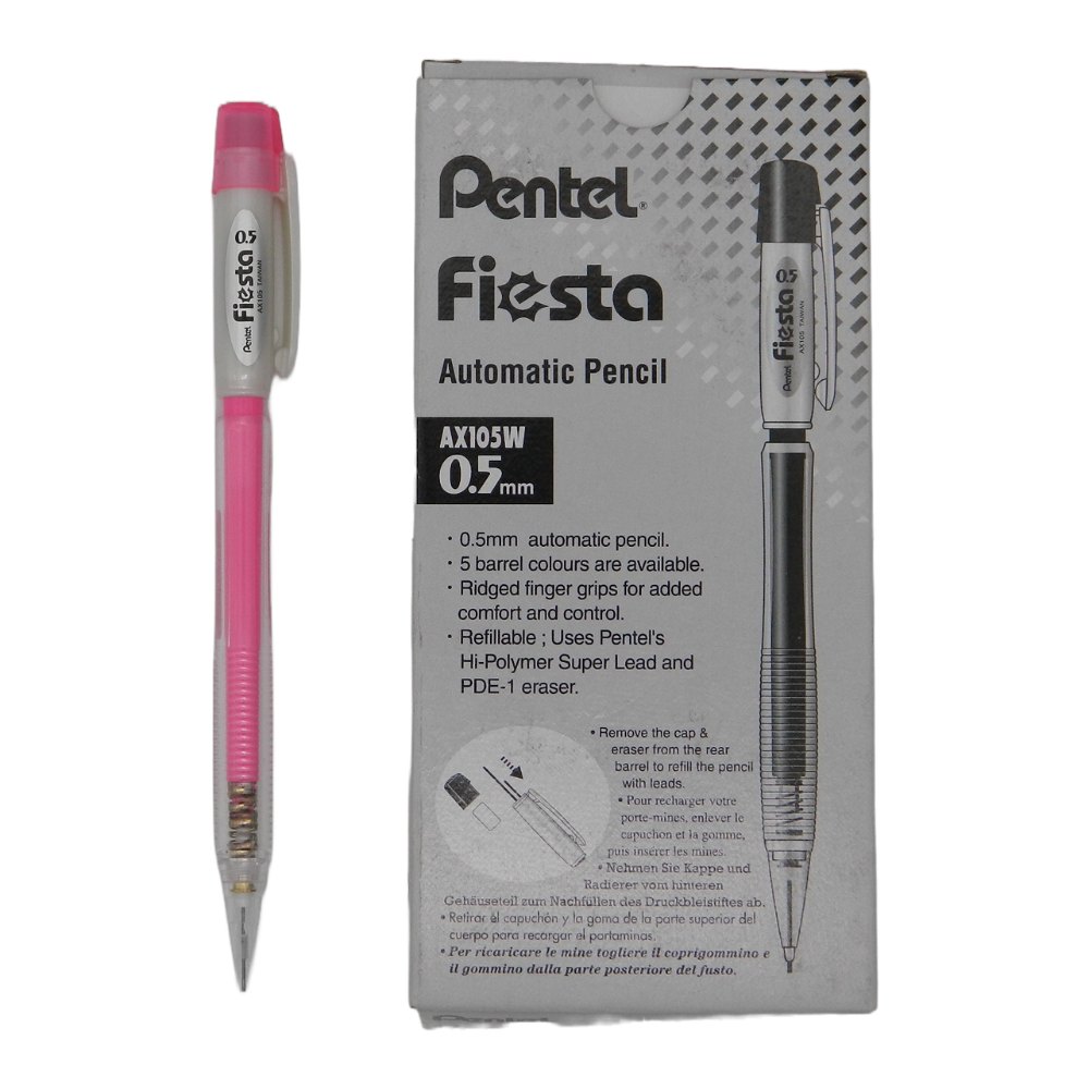 Lapicero Fiesta 0.5 mm Rosa C/ 12 pzs Pentel