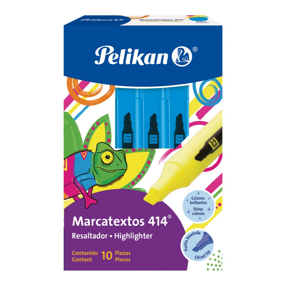 Marcatexto 414 Azul C/ 10 pzs Pelikan