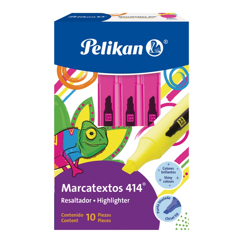 Marcatexto 414 Rosa C/ 10 pzs Pelikan