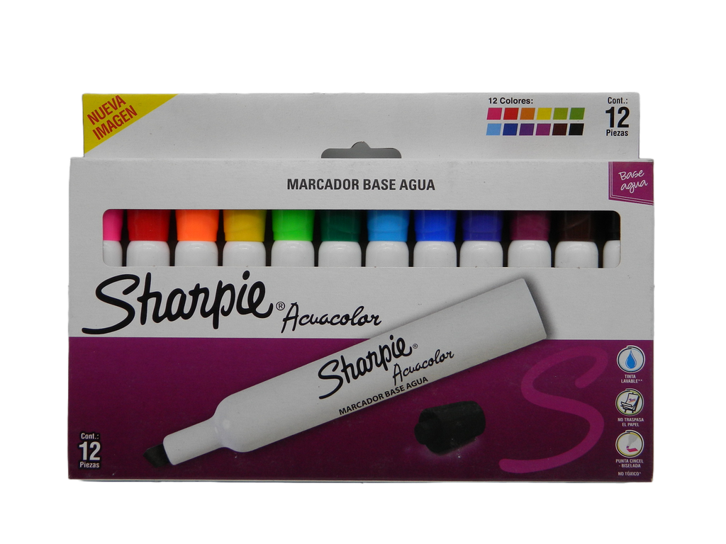 Marcador Base Agua Acuacolor Surtido C/ 12 pzs Newell