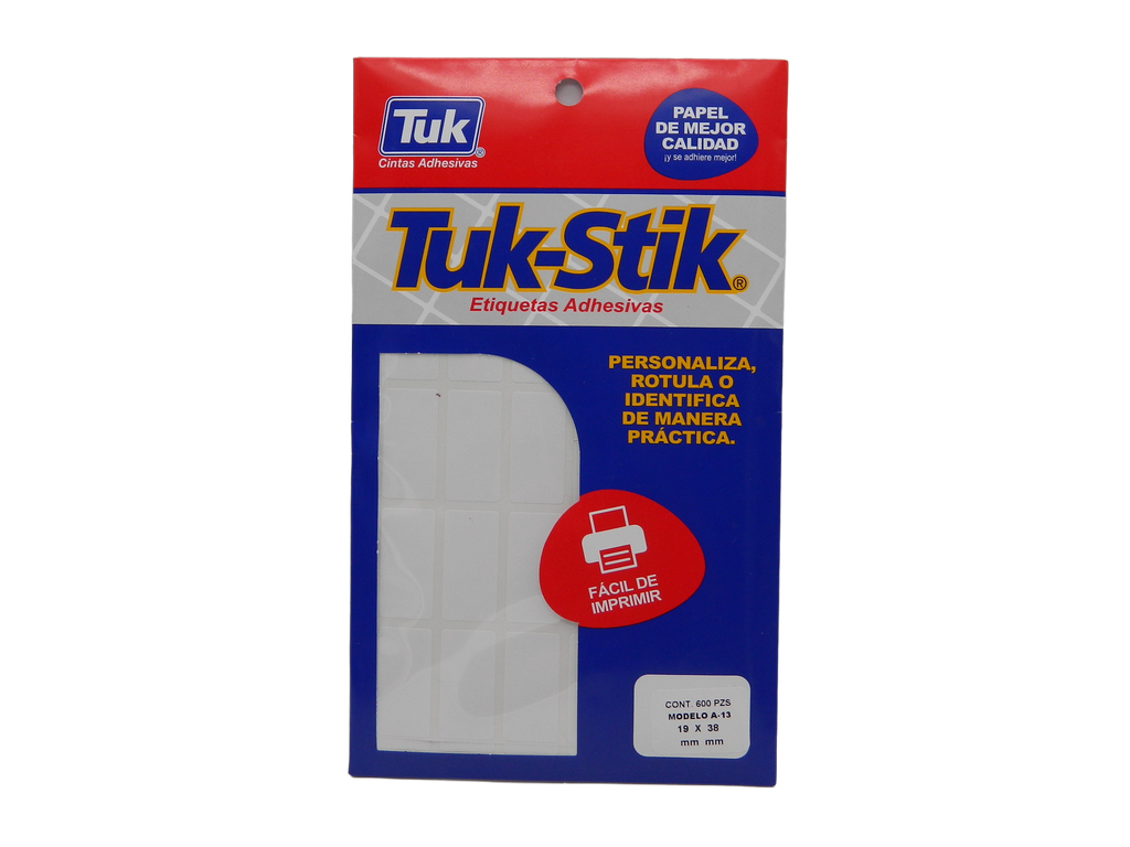 Etiqueta Adhesiva File 19 x 38 C/ 20 hjs Tuk
