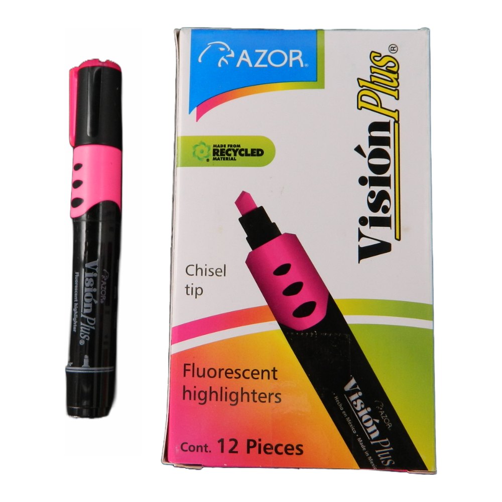 Marcatexto Vision Plus Rosa C/ 12 pzs Azor