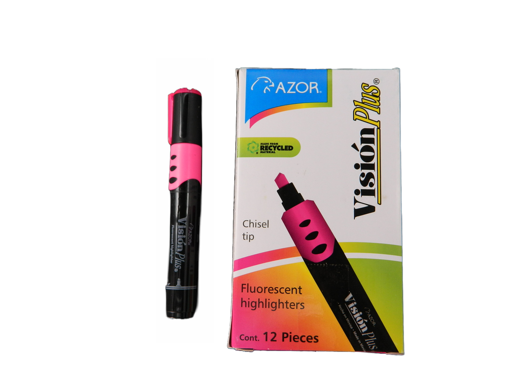 Marcatexto Vision Plus Rosa C/ 12 pzs Azor