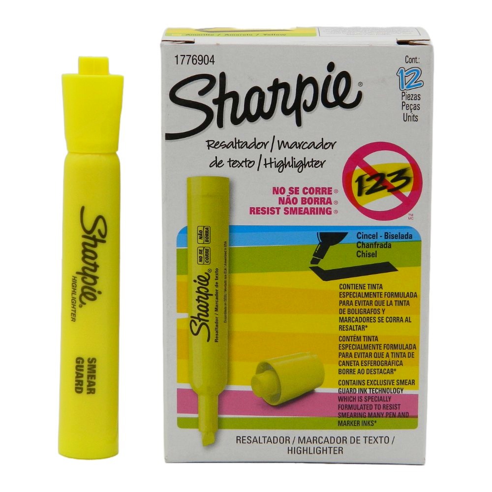 Marcatexto Sharpie Tank Amarillo C/ 12 Newell