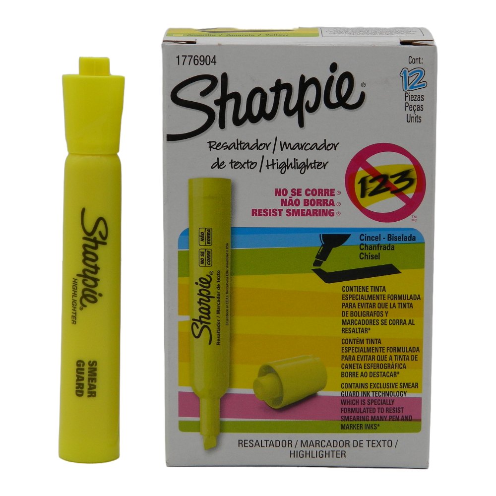 Marcatexto Sharpie Tank Amarillo C/ 12 Newell