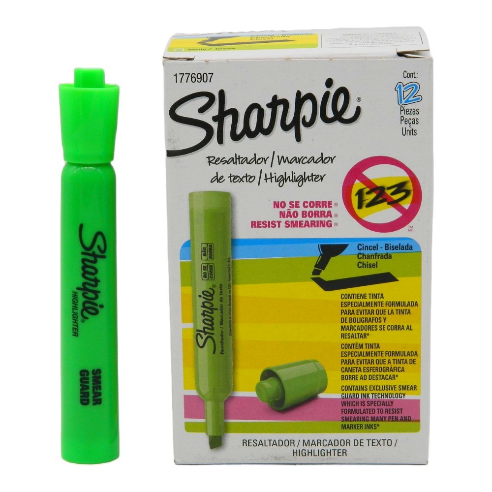 Marcatexto Sharpie Tank Verde C/ 12 Newell
