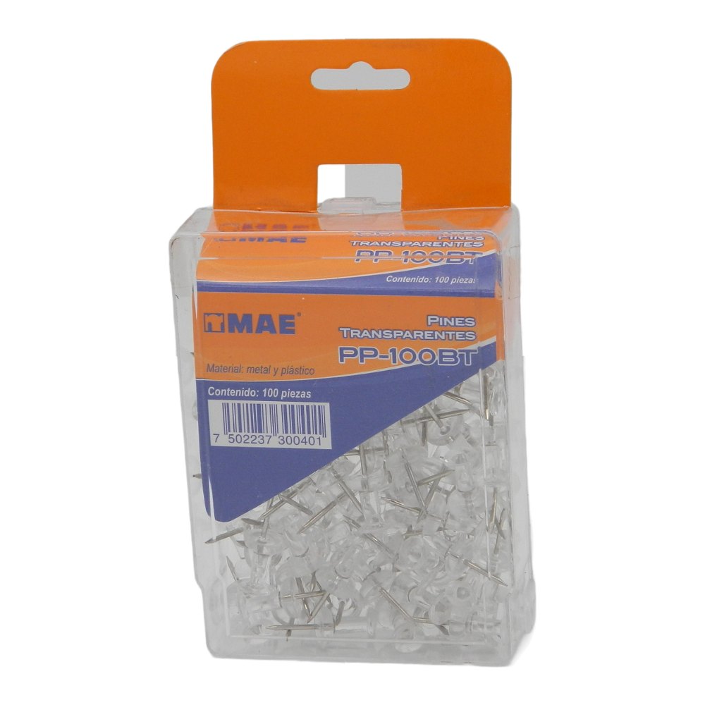 Pins Transparentes C/ 100 pzs Mae