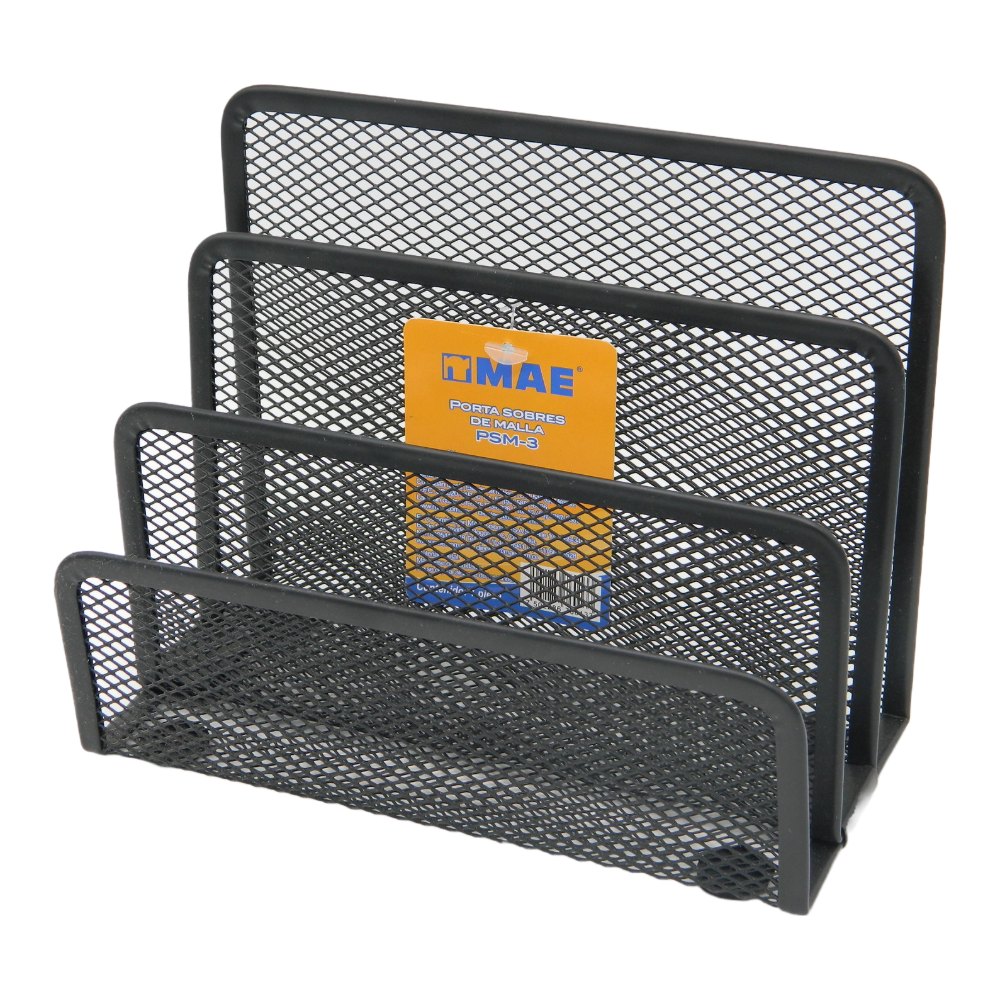 Porta Sobres Mesh Negro Mae