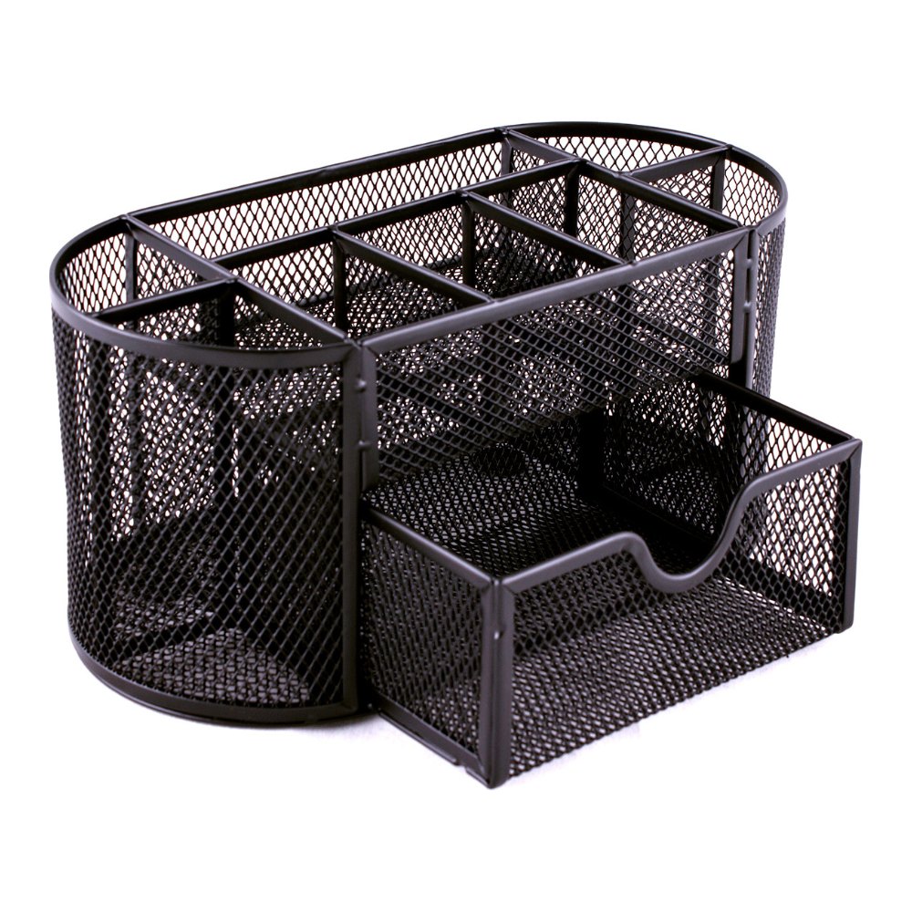 Organizador Escritorio C/ Cajon Mesh Negro Mae