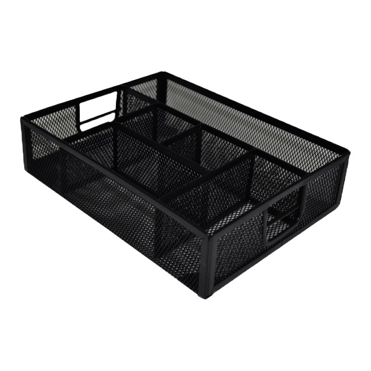 Organizador Rectangular P/ Cajon Mesh Negro Sablon