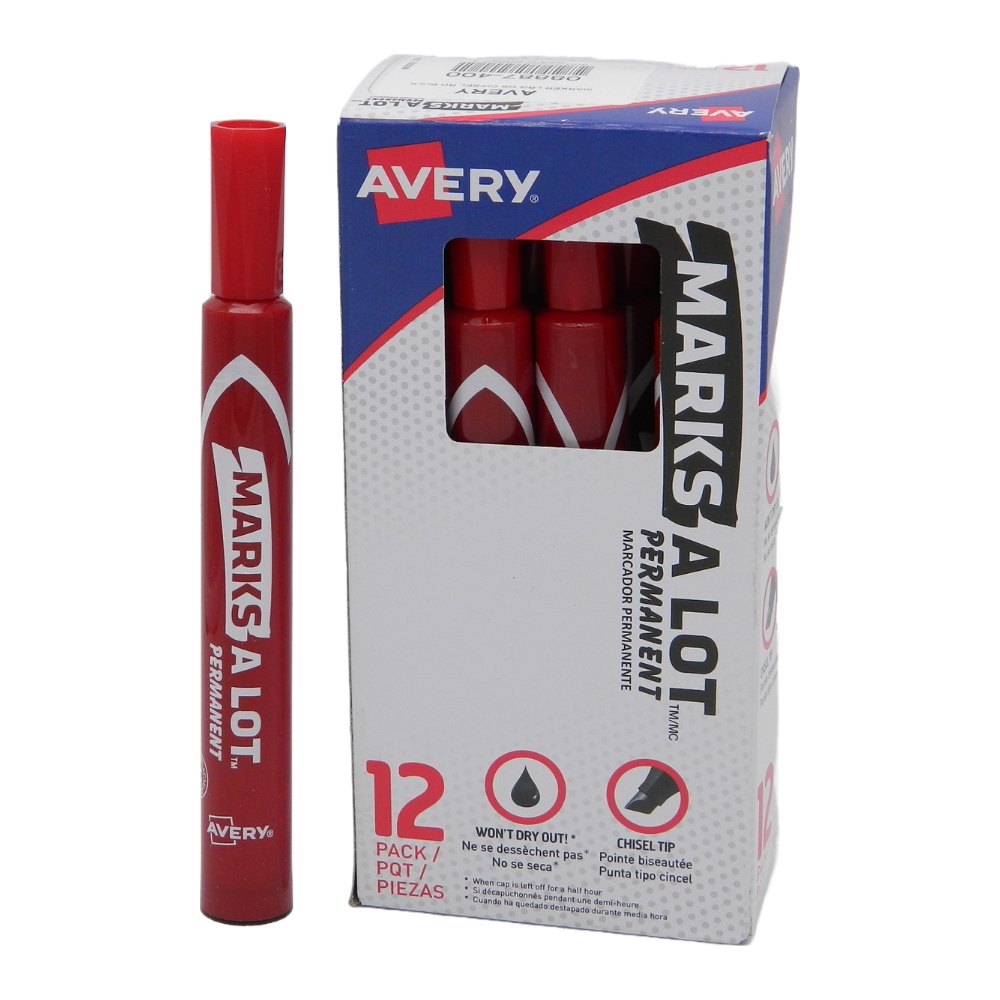 Marcador Marksalot Rojo C/ 12 pzs Avery