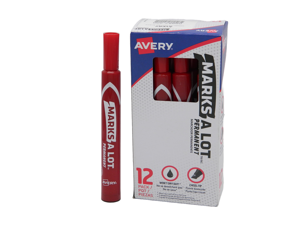 Marcador Marksalot Rojo C/ 12 pzs Avery
