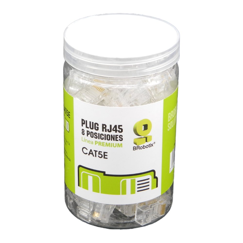 Plug Red RJ45 CAT5E C/ 100 Pzs Brobotix