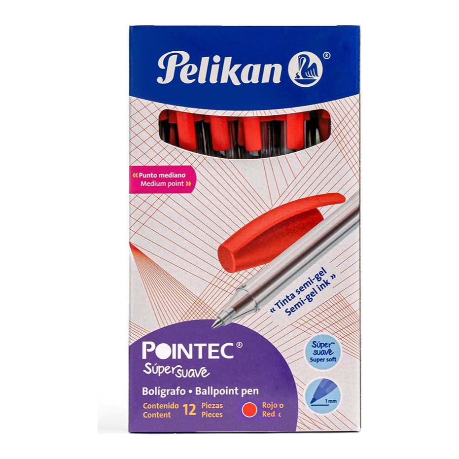 Pluma P/ Med Hang Stick Rojo C/ 12 pzs Pelikan