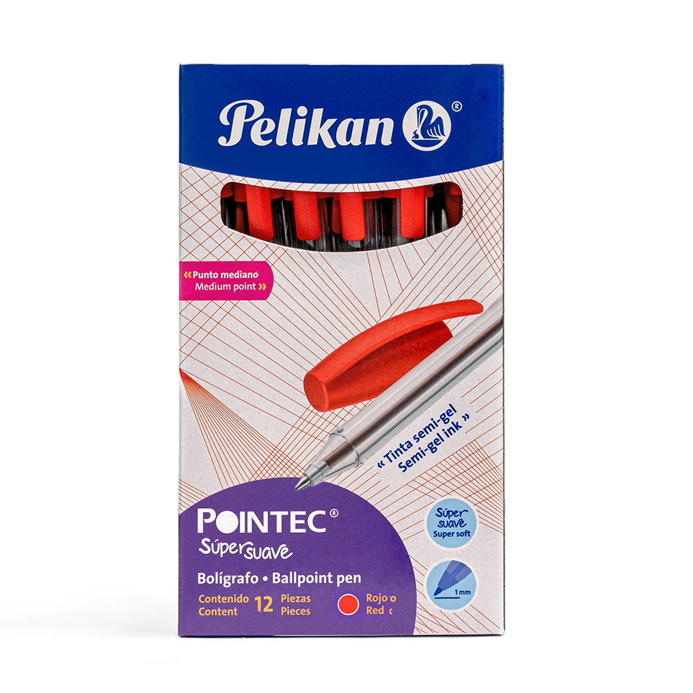 Pluma P/ Med Hang Stick Rojo C/ 12 pzs Pelikan