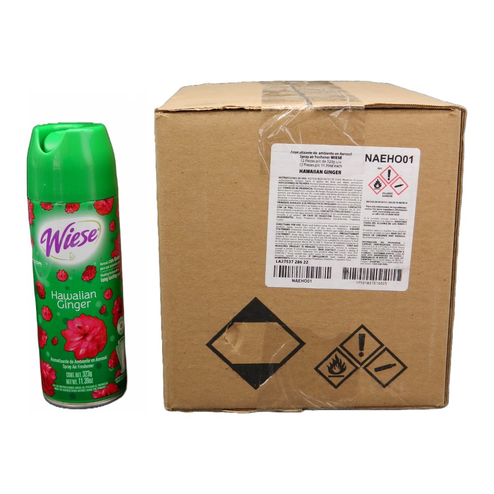 Aromatizante Aerosol 400 ml Hawaian Ginger C/ 12 pzs  Wiese