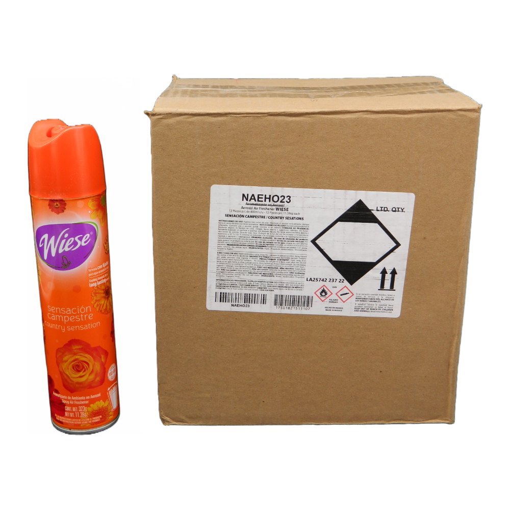 Aromatizante Aerosol 400 ml Sensacion Campestre C/ 12 pzs  Wiese
