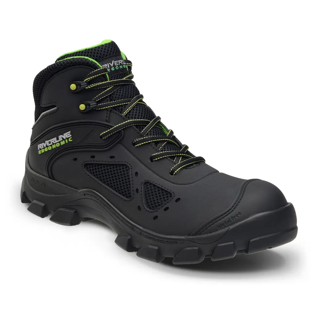 Bota Casual Industrial Micropiel Dielectrico C/ Punta Negro Chronos Riverline