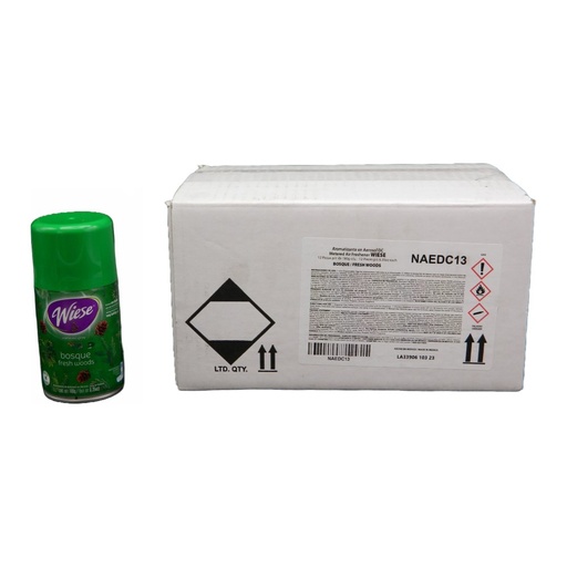 [001524] Repuesto Aromatizante Aerosol 180 grs Bosque C/ 12 pzs Wiese